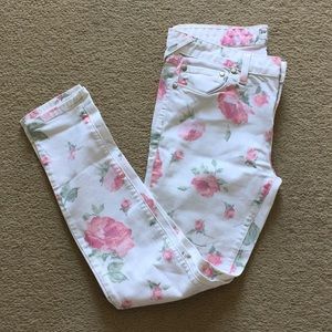 Free People rose flower Jeans